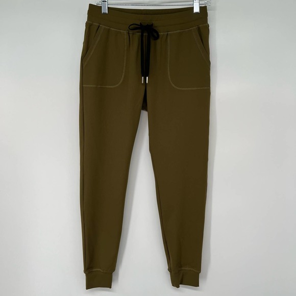 Zyia Active Unwind Jogger Women's Size S Olive Green Drawstring Perfect Pockets - Picture 2 of 9